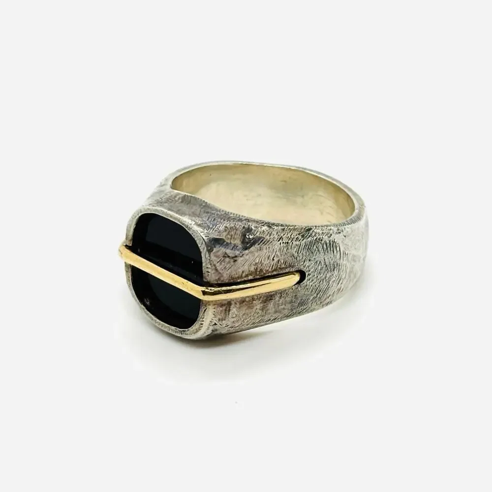Tobias Wistisen TRI485 Silver and Black Onyx Signet Ring 9